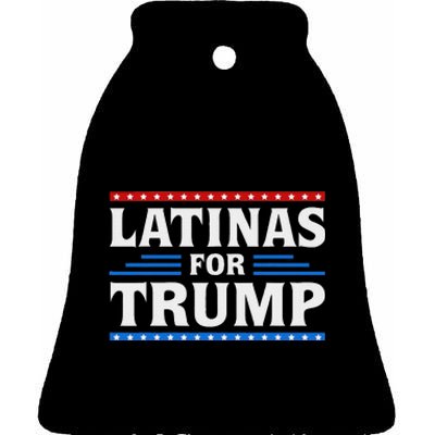 Latinas For Trump 2024 Election Vote Latina Women Republican Ceramic Bell Ornament