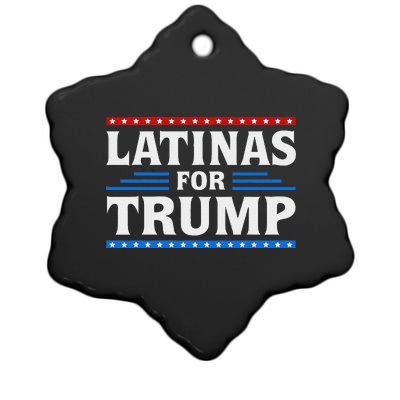 Latinas For Trump 2024 Election Vote Latina Women Republican Ceramic Star Ornament