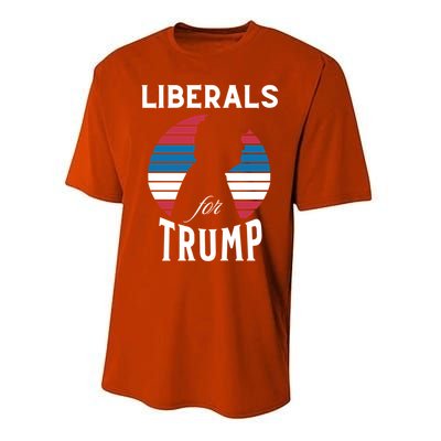 Liberals For Trump 2024 Take America Back Election Funny Gift Performance Sprint T-Shirt