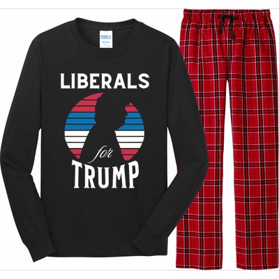 Liberals For Trump 2024 Take America Back Election Funny Gift Long Sleeve Pajama Set