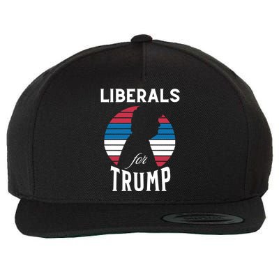Liberals For Trump 2024 Take America Back Election Funny Gift Wool Snapback Cap