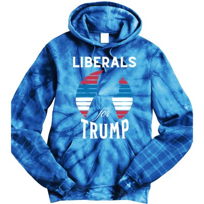 Liberals For Trump 2024 Take America Back Election Funny Gift Tie Dye Hoodie