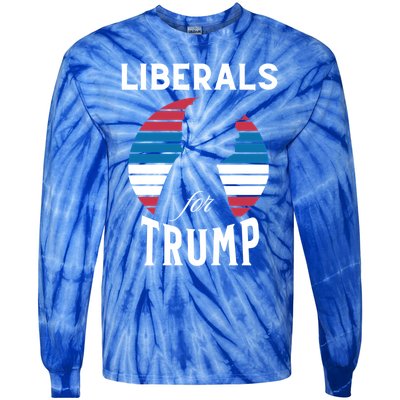 Liberals For Trump 2024 Take America Back Election Funny Gift Tie-Dye Long Sleeve Shirt