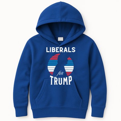 Liberals For Trump 2024 Take America Back Election Funny Gift Kids Hoodie