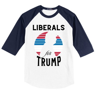 Liberals For Trump 2024 Take America Back Election Funny Gift Baseball Sleeve Shirt