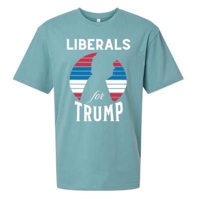 Liberals For Trump 2024 Take America Back Election Funny Gift Sueded Cloud Jersey T-Shirt