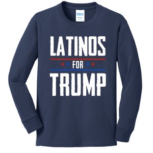 Latinos For Trump 2024 Kids Long Sleeve Shirt