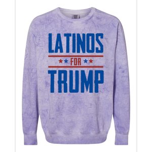 Latinos For Trump 2024 Colorblast Crewneck Sweatshirt