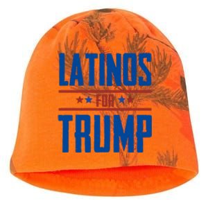 Latinos For Trump 2024 Kati - Camo Knit Beanie