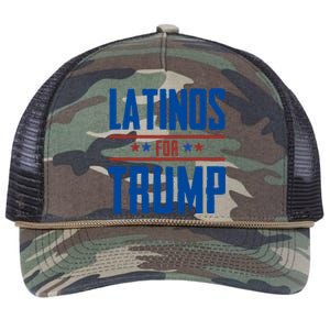 Latinos For Trump 2024 Retro Rope Trucker Hat Cap