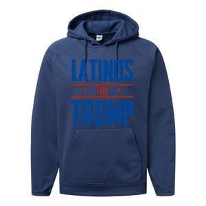 Latinos For Trump 2024 Performance Fleece Hoodie