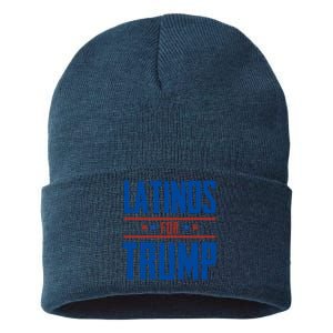 Latinos For Trump 2024 Sustainable Knit Beanie