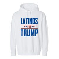 Latinos For Trump 2024 Garment-Dyed Fleece Hoodie