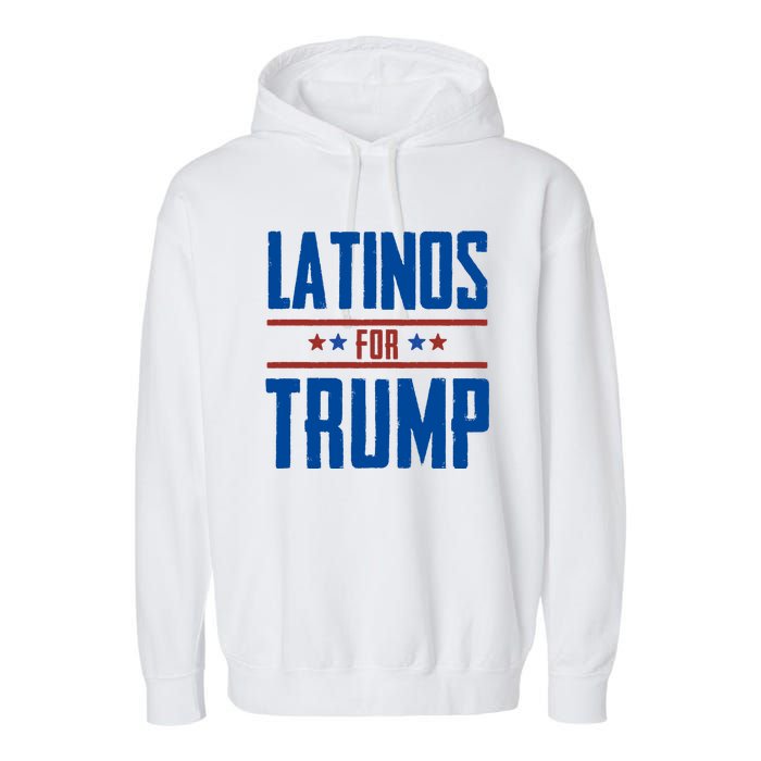 Latinos For Trump 2024 Garment-Dyed Fleece Hoodie