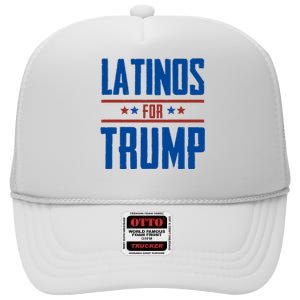 Latinos For Trump 2024 High Crown Mesh Back Trucker Hat