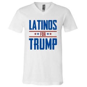 Latinos For Trump 2024 V-Neck T-Shirt