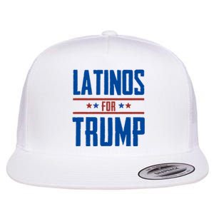 Latinos For Trump 2024 Flat Bill Trucker Hat