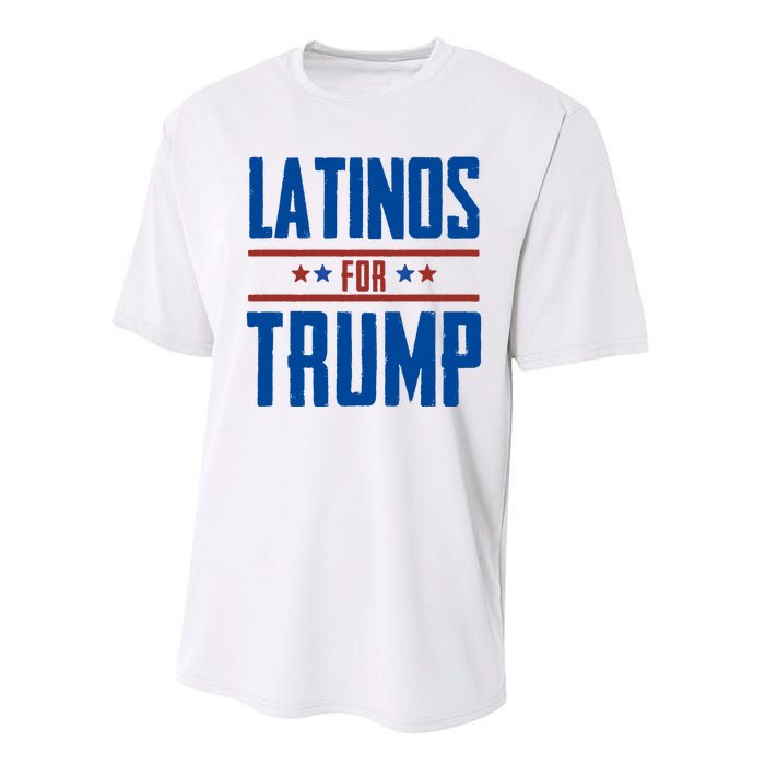 Latinos For Trump 2024 Performance Sprint T-Shirt