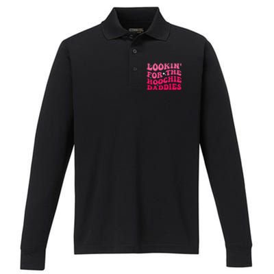 Lookin For The Hoochie Daddies Quote Performance Long Sleeve Polo