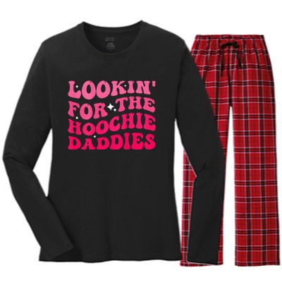 Lookin For The Hoochie Daddies Quote Women's Long Sleeve Flannel Pajama Set 