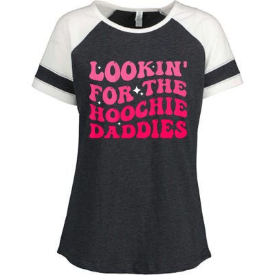 Lookin For The Hoochie Daddies Quote Enza Ladies Jersey Colorblock Tee