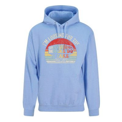 Looking For The Correct Bathroom Statement Unisex Surf Hoodie