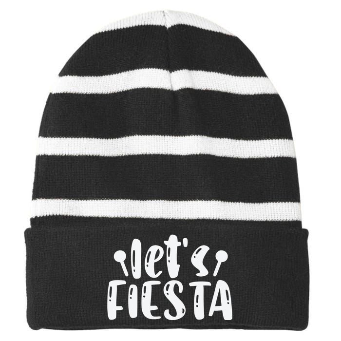 Let's Fiesta T Striped Beanie with Solid Band