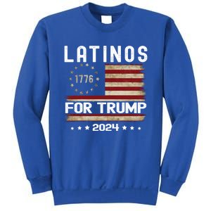 Latinos For Trump 2024 Funny Election Usa Flag Meaningful Gift Sweatshirt