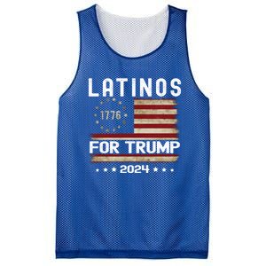 Latinos For Trump 2024 Funny Election Usa Flag Meaningful Gift Mesh Reversible Basketball Jersey Tank