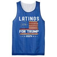 Latinos For Trump 2024 Funny Election Usa Flag Meaningful Gift Mesh Reversible Basketball Jersey Tank