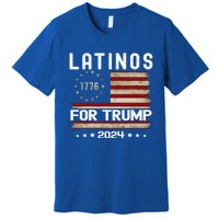 Latinos For Trump 2024 Funny Election Usa Flag Meaningful Gift Premium T-Shirt