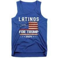 Latinos For Trump 2024 Funny Election Usa Flag Meaningful Gift Tank Top