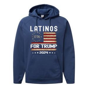 Latinos For Trump 2024 Funny Election Usa Flag Meaningful Gift Performance Fleece Hoodie