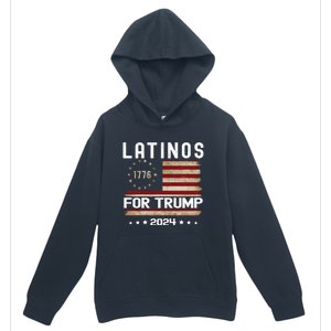 Latinos For Trump 2024 Funny Election Usa Flag Meaningful Gift Urban Pullover Hoodie