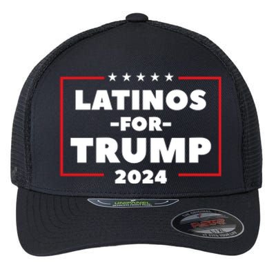 Latinos For Trump 2024 Flexfit Unipanel Trucker Cap