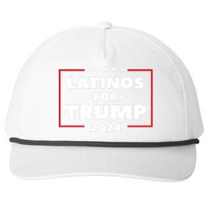 Latinos For Trump 2024 Snapback Five-Panel Rope Hat