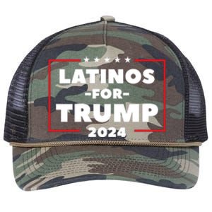 Latinos For Trump 2024 Retro Rope Trucker Hat Cap