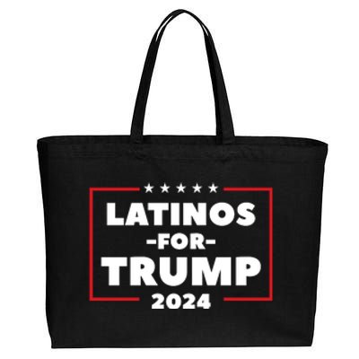 Latinos For Trump 2024 Cotton Canvas Jumbo Tote