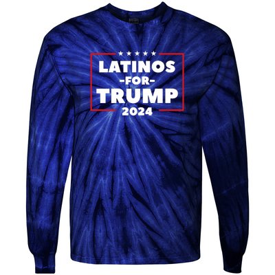 Latinos For Trump 2024 Tie-Dye Long Sleeve Shirt