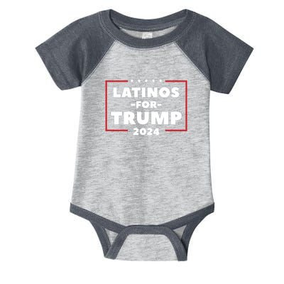 Latinos For Trump 2024 Infant Baby Jersey Bodysuit