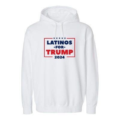 Latinos For Trump 2024 Garment-Dyed Fleece Hoodie