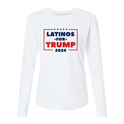 Latinos For Trump 2024 Womens Cotton Relaxed Long Sleeve T-Shirt