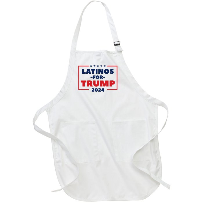 Latinos For Trump 2024 Full-Length Apron With Pockets