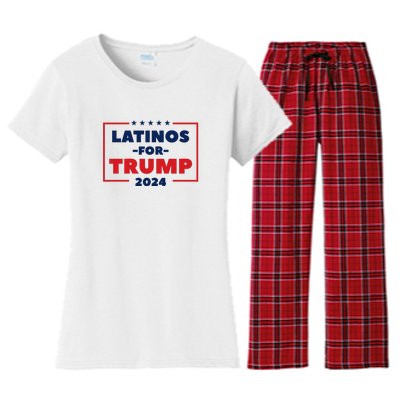 Latinos For Trump 2024 Women's Flannel Pajama Set