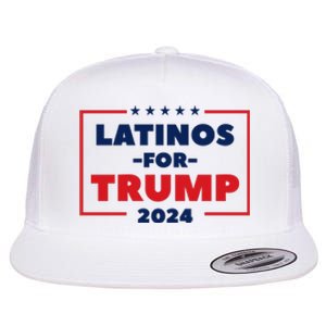 Latinos For Trump 2024 Flat Bill Trucker Hat