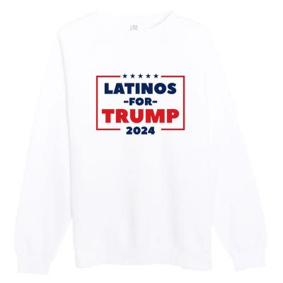 Latinos For Trump 2024 Premium Crewneck Sweatshirt