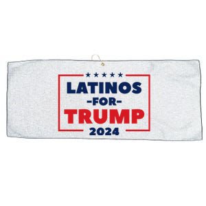 Latinos For Trump 2024 Large Microfiber Waffle Golf Towel