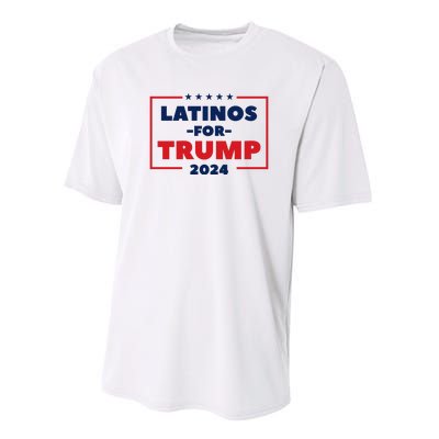 Latinos For Trump 2024 Performance Sprint T-Shirt