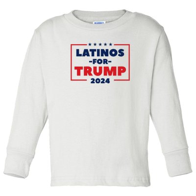 Latinos For Trump 2024 Toddler Long Sleeve Shirt