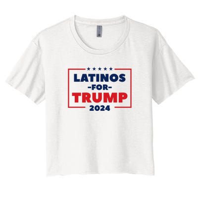 Latinos For Trump 2024 Women's Crop Top Tee